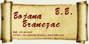 Bojana Branežac vizit kartica